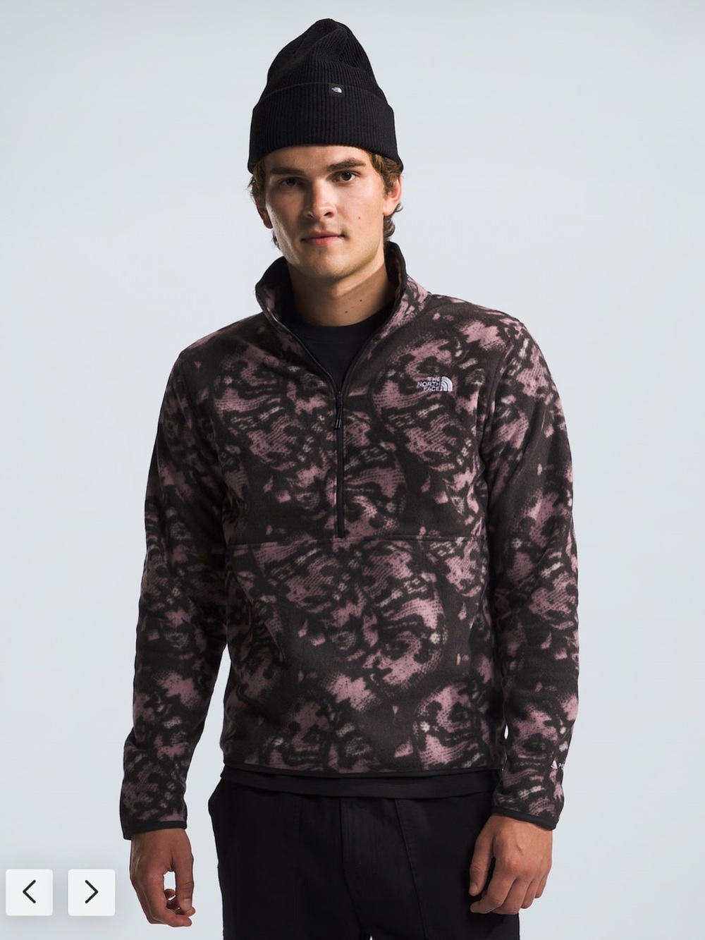 The North Face Men's Alpine Polartec® 100 ½-Zip Jacket Size L. Pink & Black